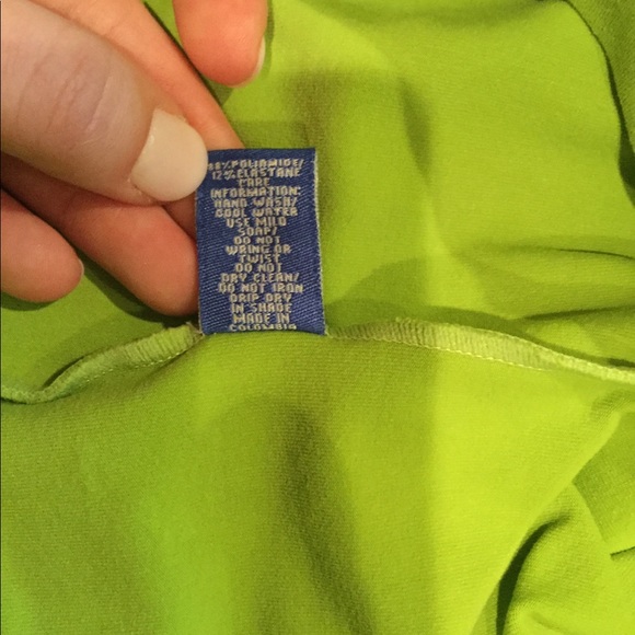 Lime green stretchy racerback tank top - Picture 4 of 4